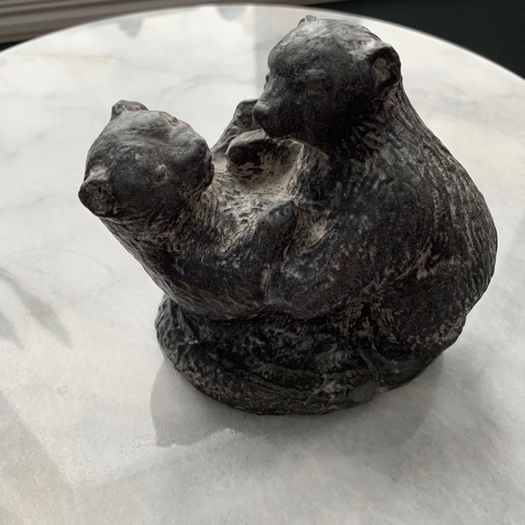 An "Al Wolf Original" Bear Cubs Soapstone Carving - Picture 6 of 8